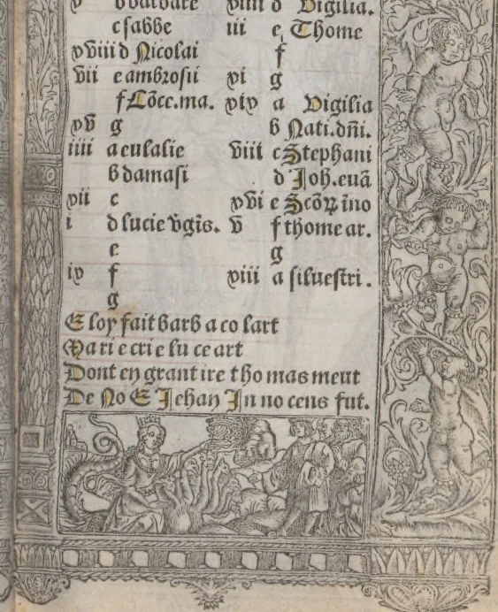 An illustration from [Horae ad usum Romanum. Lat. et fr. :] Heures à l’usaige de Romme, 1505, leaf 22