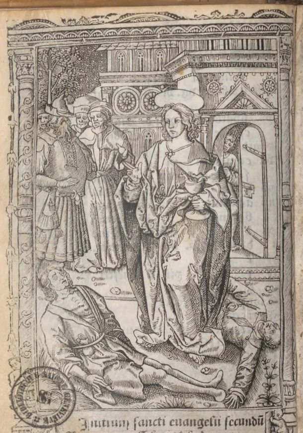 An illustration from [Horae ad usum Romanum. Lat. et fr. :] Heures à l’usaige de Romme, 1505, leaf 23