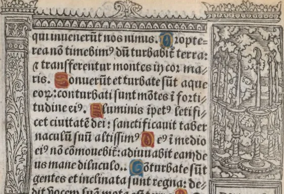 An illustration from [Horae ad usum Romanum. Lat. et fr. :] Heures à l’usaige de Romme, 1505, leaf 72