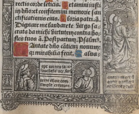 An illustration from [Horae ad usum Romanum. Lat. et fr. :] Heures à l’usaige de Romme, 1505, leaf 76