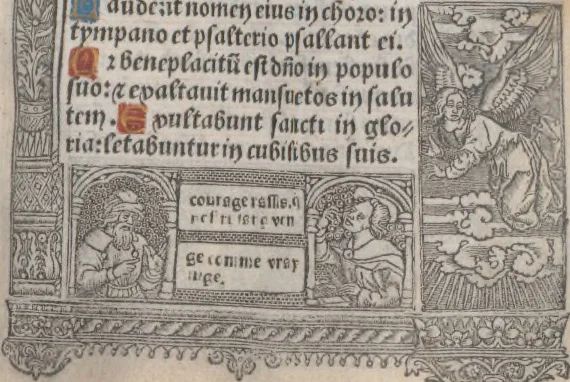 An illustration from [Horae ad usum Romanum. Lat. et fr. :] Heures à l’usaige de Romme, 1505, leaf 90