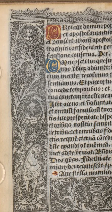 An illustration from [Horae ad usum Romanum. Lat. et fr. :] Heures à l’usaige de Romme, 1505, leaf 95