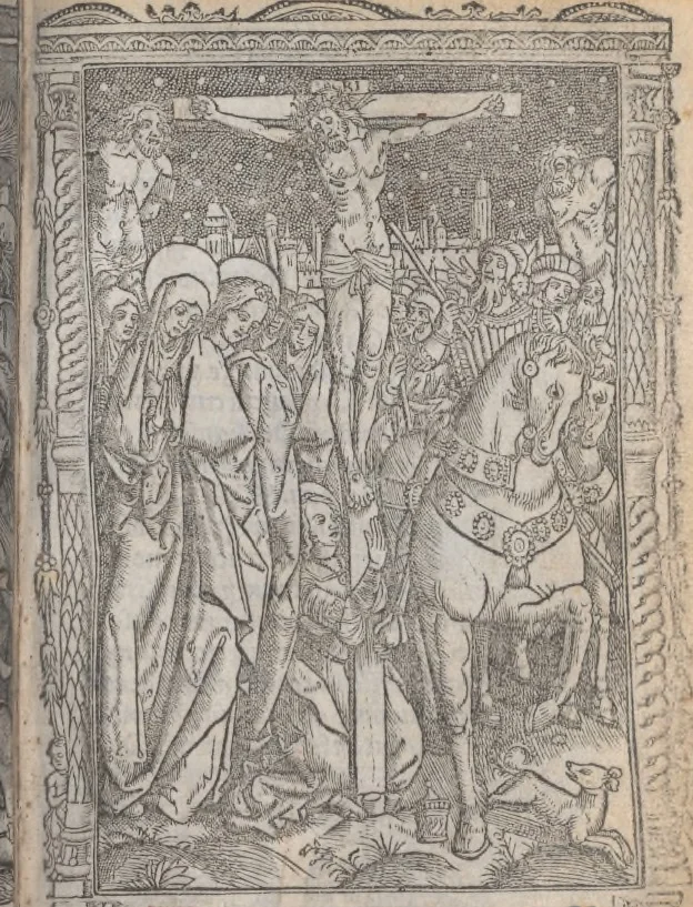 An illustration from [Horae ad usum Romanum. Lat. et fr. :] Heures à l’usaige de Romme, 1505, leaf 98