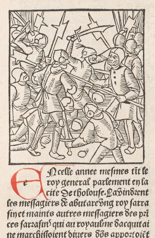 An illustration from Chroniques de France (1ère partie), leaf 334