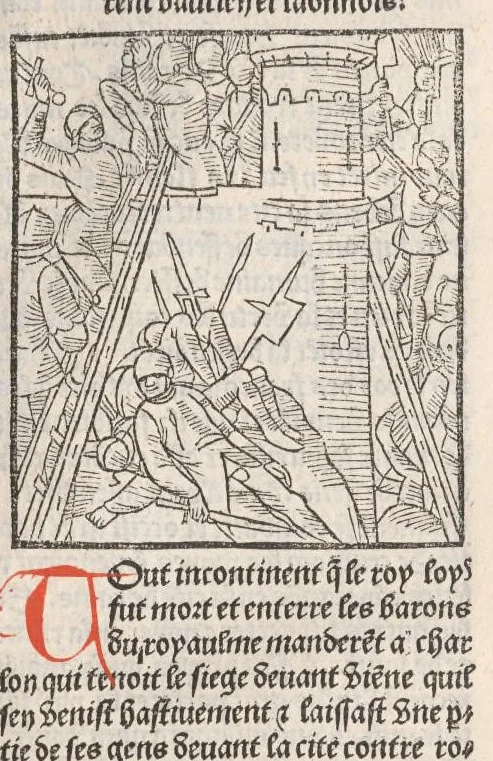 An illustration from Chroniques de France (1ère partie), leaf 424