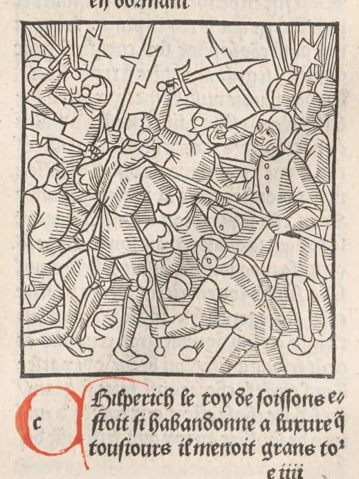 An illustration from Chroniques de France (1ère partie), leaf 92