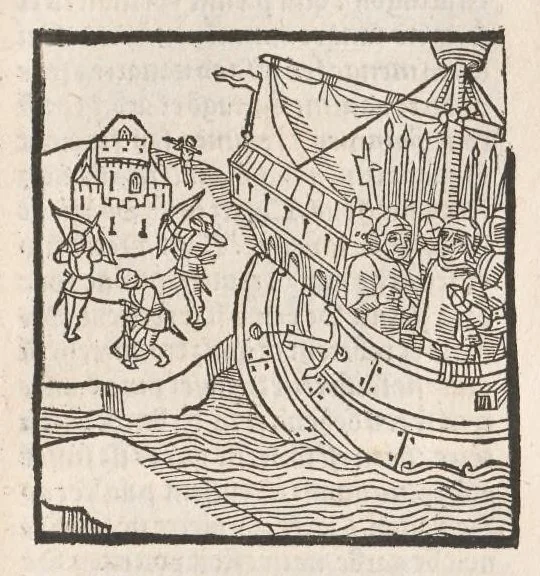 An illustration from Chroniques de France (2ème partie), leaf 244