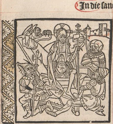 An illustration from Missale Sagiense, 1500, leaf 162