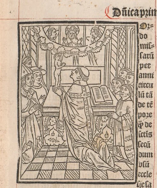 An illustration from Missale Sagiense, 1500, leaf 22