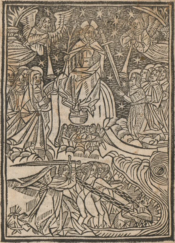 An illustration from [Calendrier des bergers :] Kalendrier et compost des bergiers, 1506, leaf 197