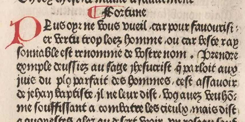 An illustration from L’estrif de fortune et de vertu, leaf 351