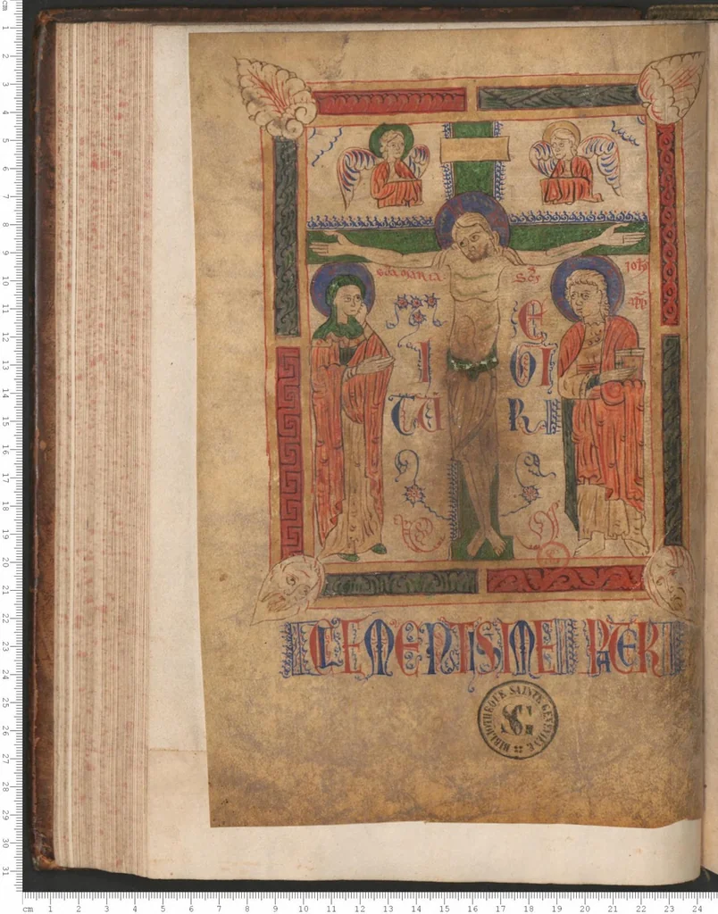 An illustration from Missale Ambrosianum, leaf 213