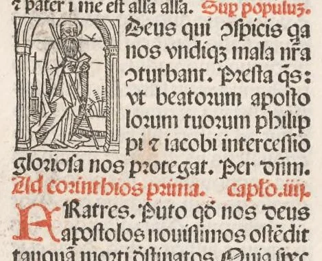 An illustration from Missale Ambrosianum, leaf 254