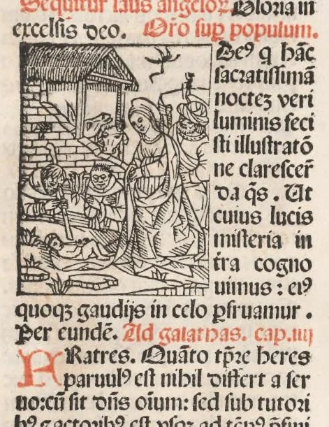 An illustration from Missale Ambrosianum, leaf 58