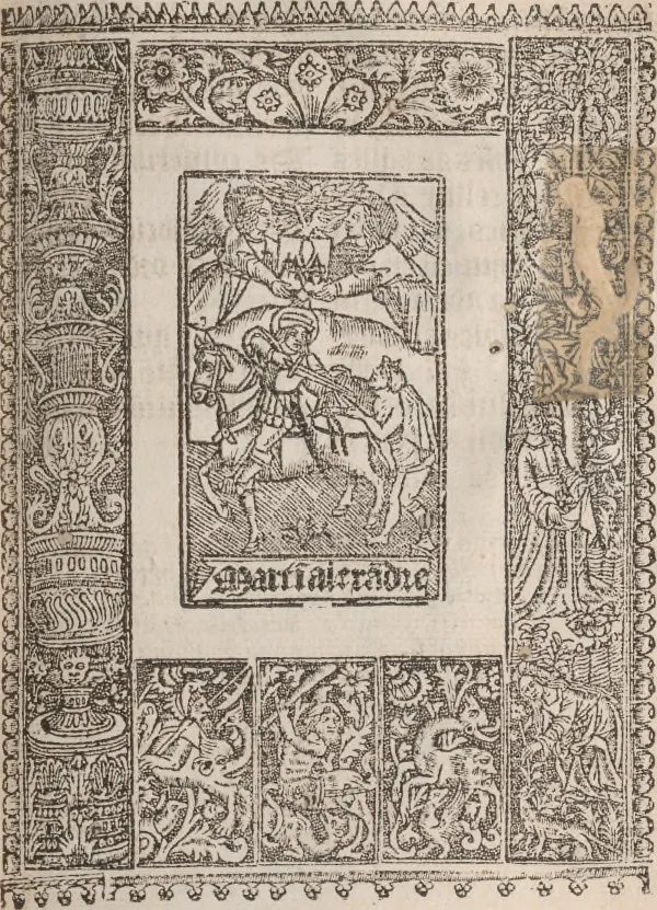 An illustration from La Pragmatique Sanction en françoys avec Guillermus Paraldi de la pluralité des bénéfices., 1508, leaf 294