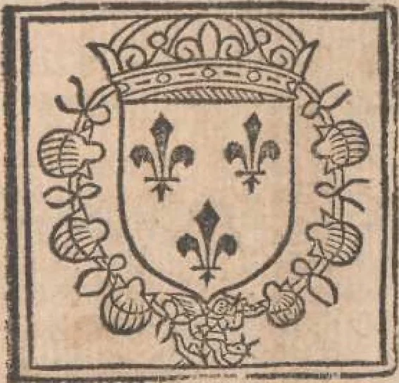 An illustration from Ordonnance sur la forme et manière de vivre que doyvent tenir les gens de guerre... faicte... à Béziers... le dixiesme jour du moys de may mil cinq centz quarante quatre par M. de Montpezat... lieutenant pour le roy au pays de Languedoc., 1544, leaf 6
