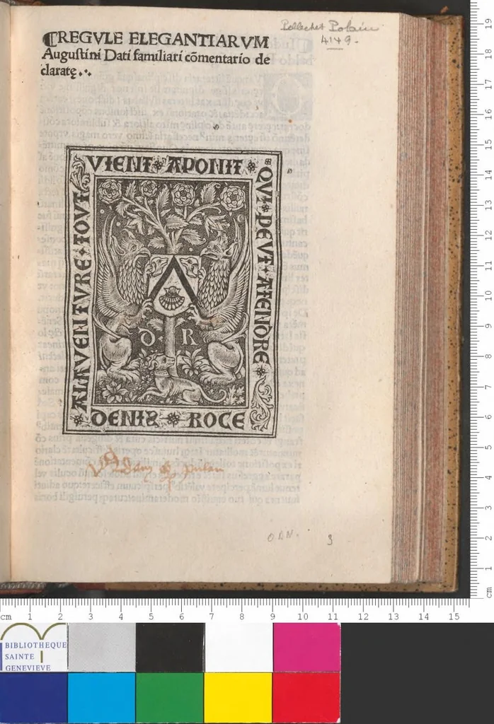 An illustration from Elegantiolae., leaf 6