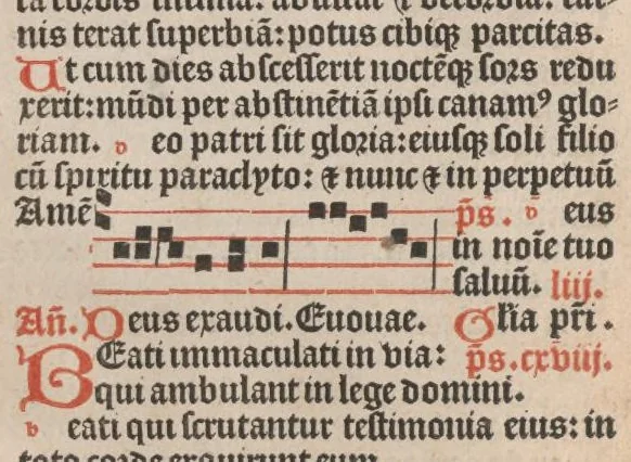 An illustration from [Psalterium Parisiense :] Psalterium ad usum Parisiensem cum invitatoriis antiphonisque. Hymni. Commune Sanctorum. Missae de sancto Spiritu, de Beata Virgine Maria et de defunctis., leaf 236