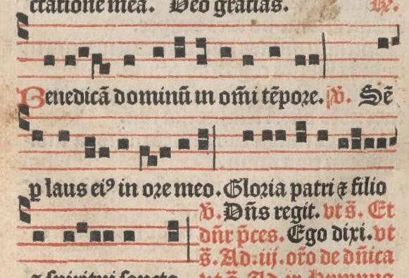 An illustration from [Psalterium Parisiense :] Psalterium ad usum Parisiensem cum invitatoriis antiphonisque. Hymni. Commune Sanctorum. Missae de sancto Spiritu, de Beata Virgine Maria et de defunctis., leaf 255