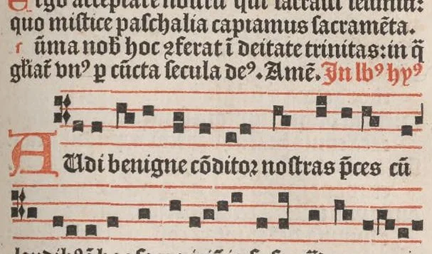 An illustration from [Psalterium Parisiense :] Psalterium ad usum Parisiensem cum invitatoriis antiphonisque. Hymni. Commune Sanctorum. Missae de sancto Spiritu, de Beata Virgine Maria et de defunctis., leaf 358