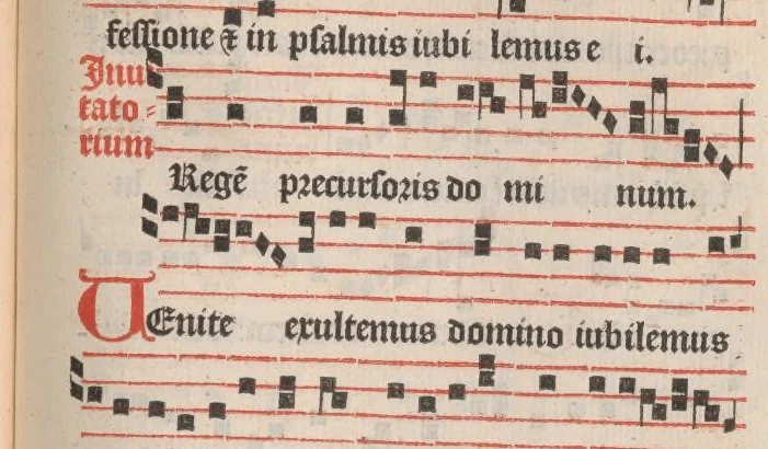 An illustration from [Psalterium Parisiense :] Psalterium ad usum Parisiensem cum invitatoriis antiphonisque. Hymni. Commune Sanctorum. Missae de sancto Spiritu, de Beata Virgine Maria et de defunctis., leaf 430