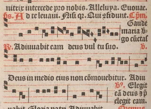 An illustration from [Psalterium Parisiense :] Psalterium ad usum Parisiensem cum invitatoriis antiphonisque. Hymni. Commune Sanctorum. Missae de sancto Spiritu, de Beata Virgine Maria et de defunctis., leaf 441