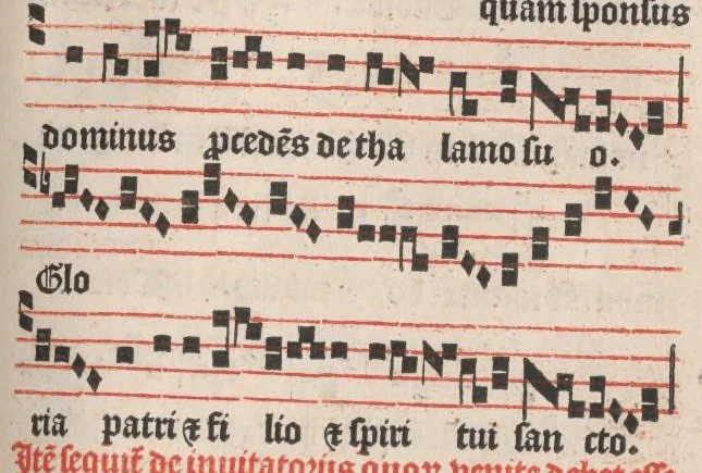 An illustration from [Psalterium Parisiense :] Psalterium ad usum Parisiensem cum invitatoriis antiphonisque. Hymni. Commune Sanctorum. Missae de sancto Spiritu, de Beata Virgine Maria et de defunctis., leaf 448