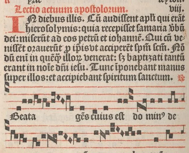 An illustration from [Psalterium Parisiense :] Psalterium ad usum Parisiensem cum invitatoriis antiphonisque. Hymni. Commune Sanctorum. Missae de sancto Spiritu, de Beata Virgine Maria et de defunctis., leaf 565