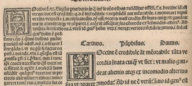 An illustration from Comoediae. Comm. Aelius Donatus, Guido Juvenalis., leaf 57
