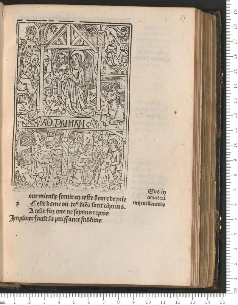 An illustration from [Horae ad usum Parisiensem :] Heures de nostre dame en francoys et en latin, leaf 122