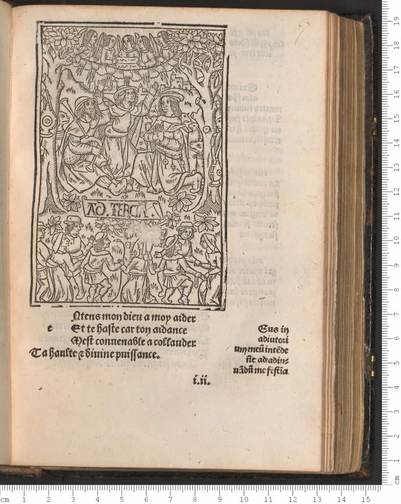 An illustration from [Horae ad usum Parisiensem :] Heures de nostre dame en francoys et en latin, leaf 146