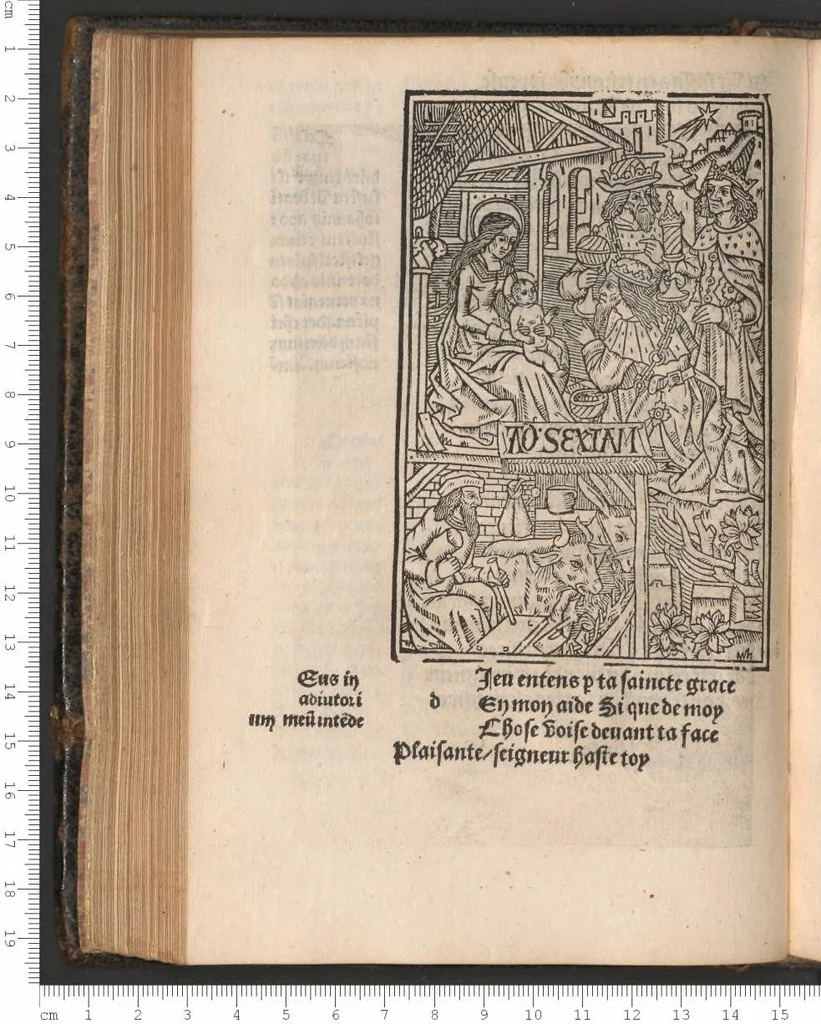 An illustration from [Horae ad usum Parisiensem :] Heures de nostre dame en francoys et en latin, leaf 165