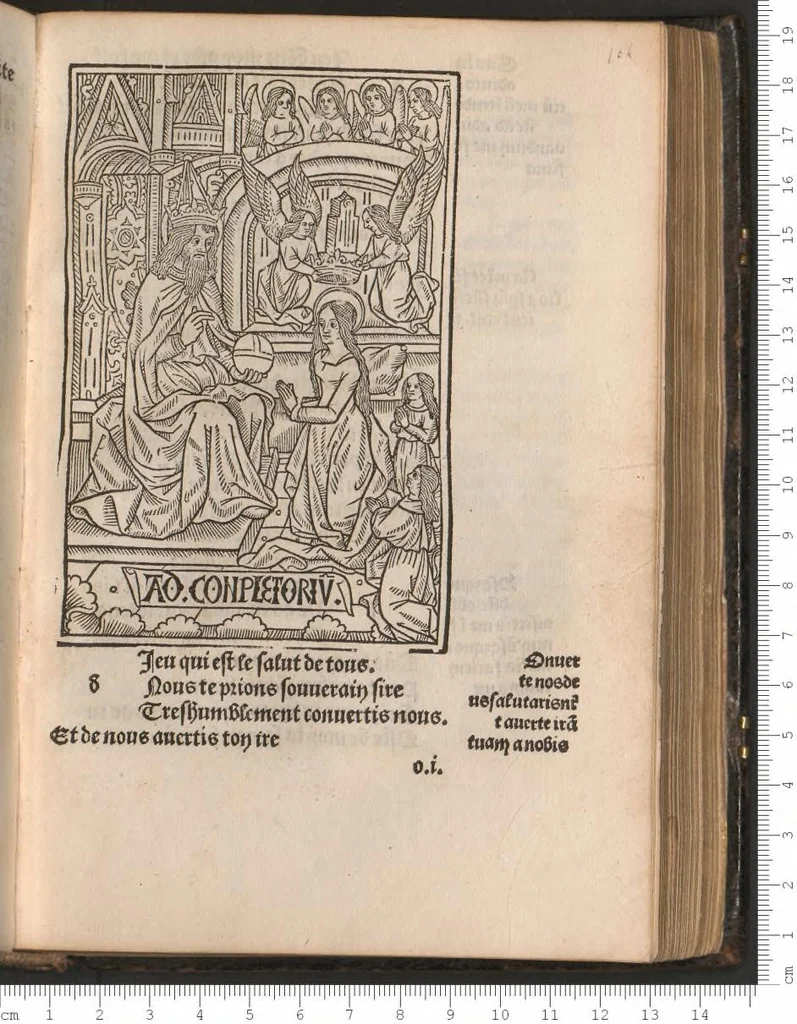 An illustration from [Horae ad usum Parisiensem :] Heures de nostre dame en francoys et en latin, leaf 222