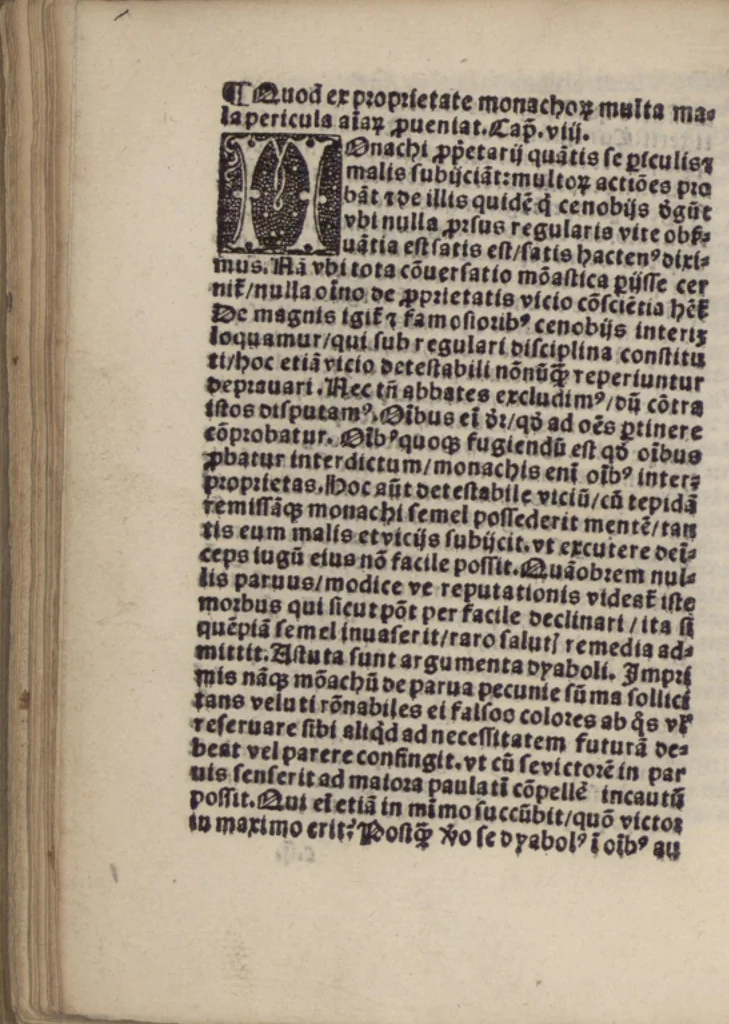 An illustration from De proprietate monachorum domini Johannis Tritemii abbatis., 1505, leaf 47