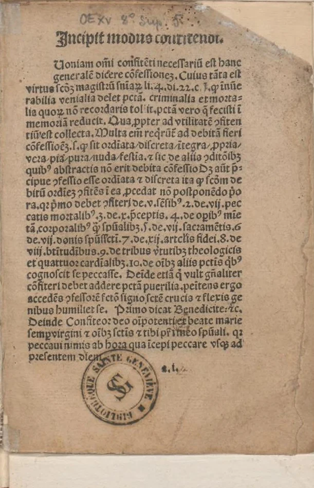 An illustration from Modus confitendi., leaf 12