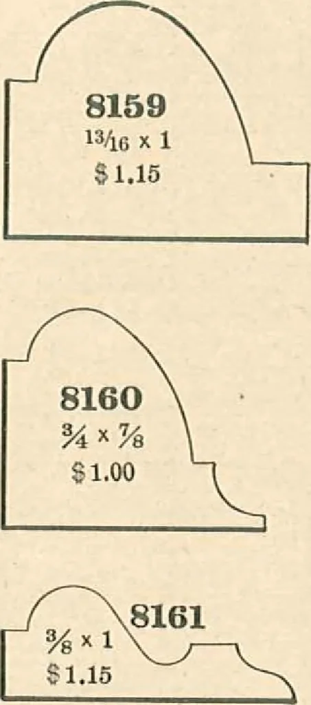 An illustration from Official moulding book (illustrated)., 1897, leaf 16
