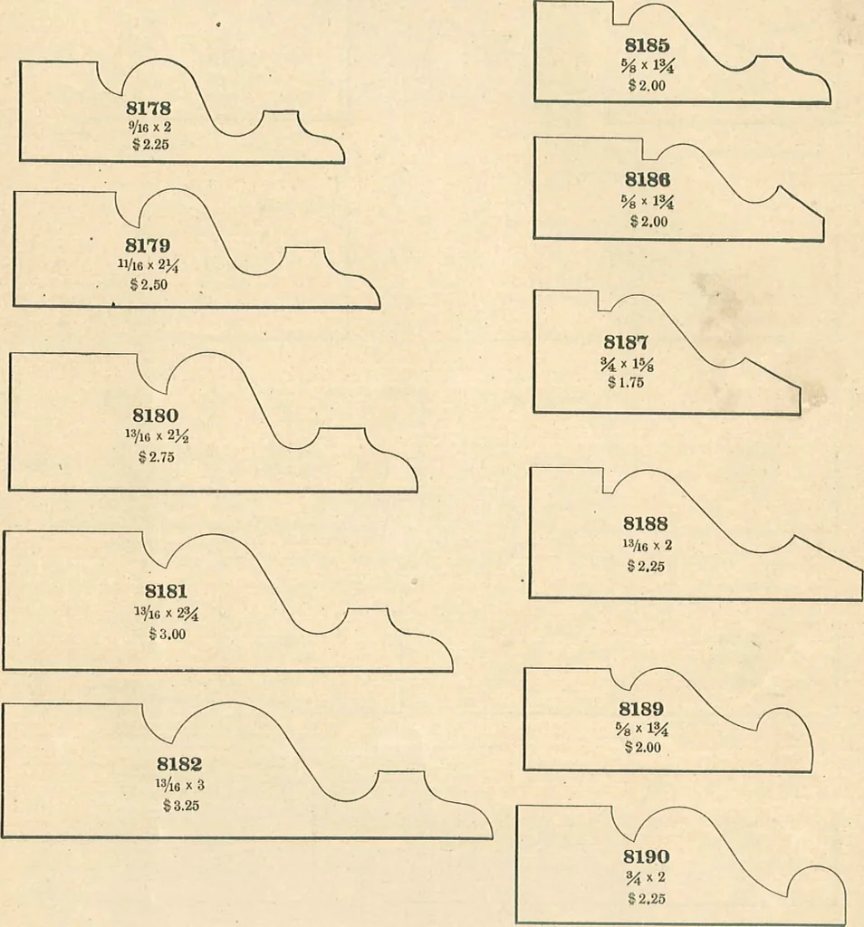 An illustration from Official moulding book (illustrated)., 1897, leaf 18