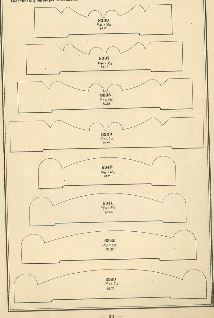 An illustration from Official moulding book (illustrated)., 1897, leaf 34