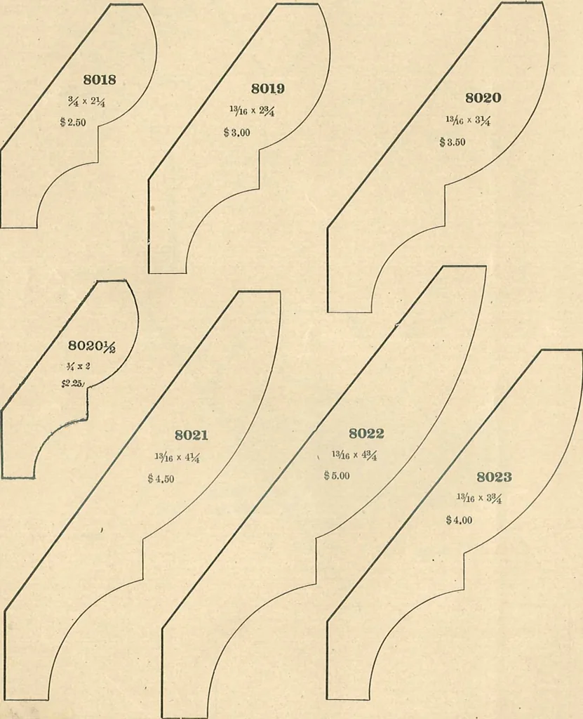 An illustration from Official moulding book (illustrated)., 1897, leaf 7