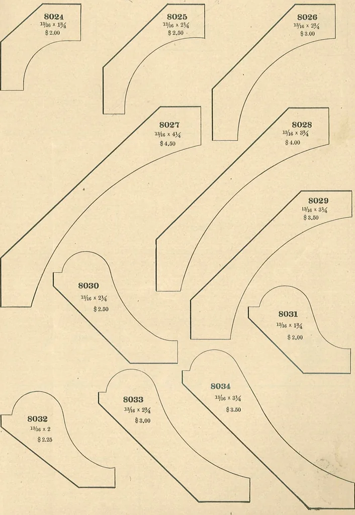 An illustration from Official moulding book (illustrated)., 1897, leaf 8