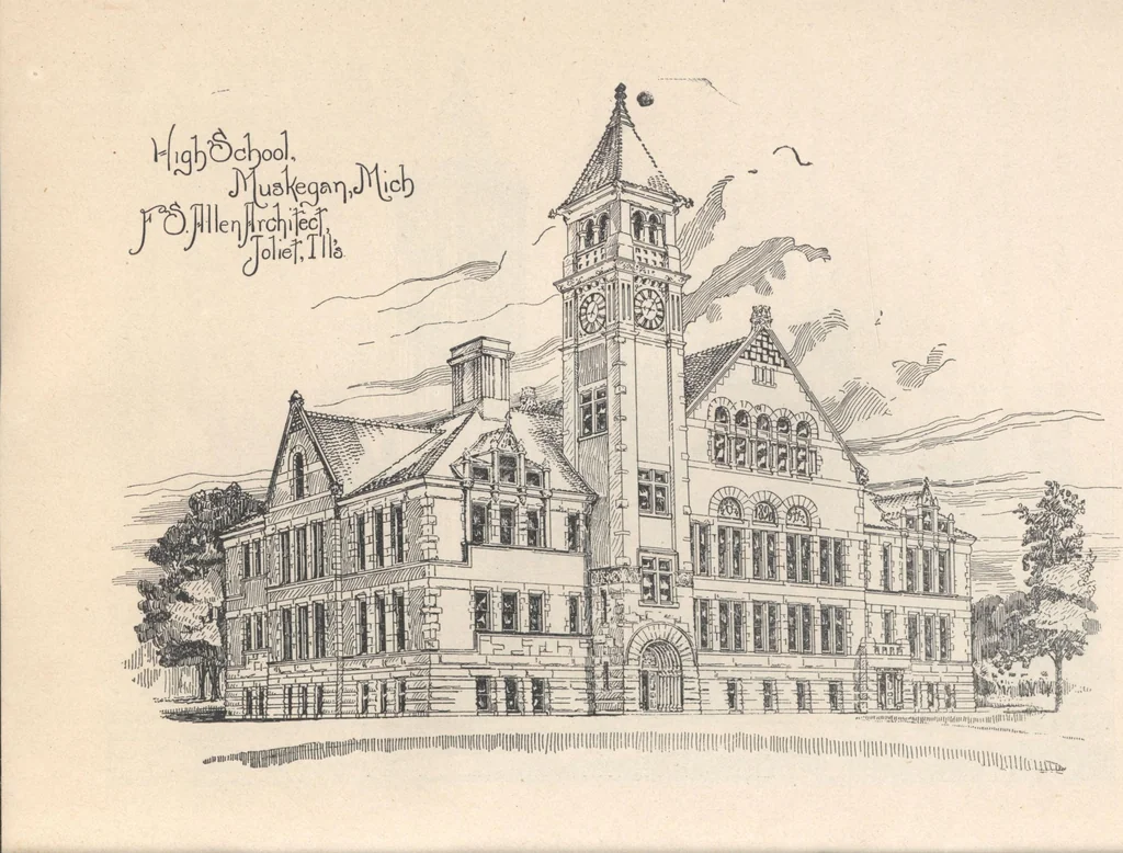 An illustration from Architecture ventilation and furnishing of school houses, 1892, leaf 100