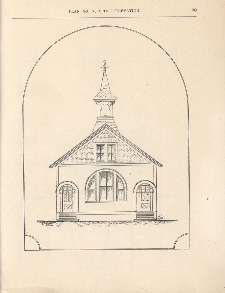 An illustration from Architecture ventilation and furnishing of school houses, 1892, leaf 30