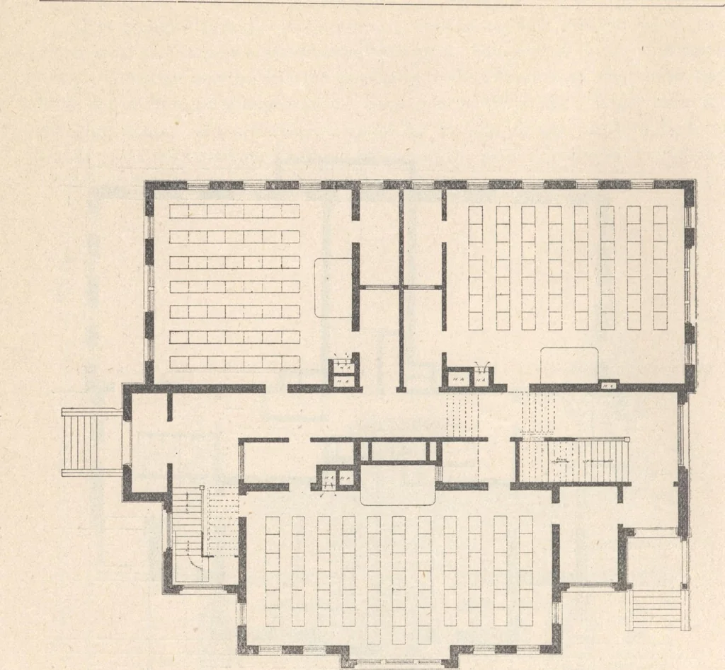 An illustration from Architecture ventilation and furnishing of school houses, 1892, leaf 63