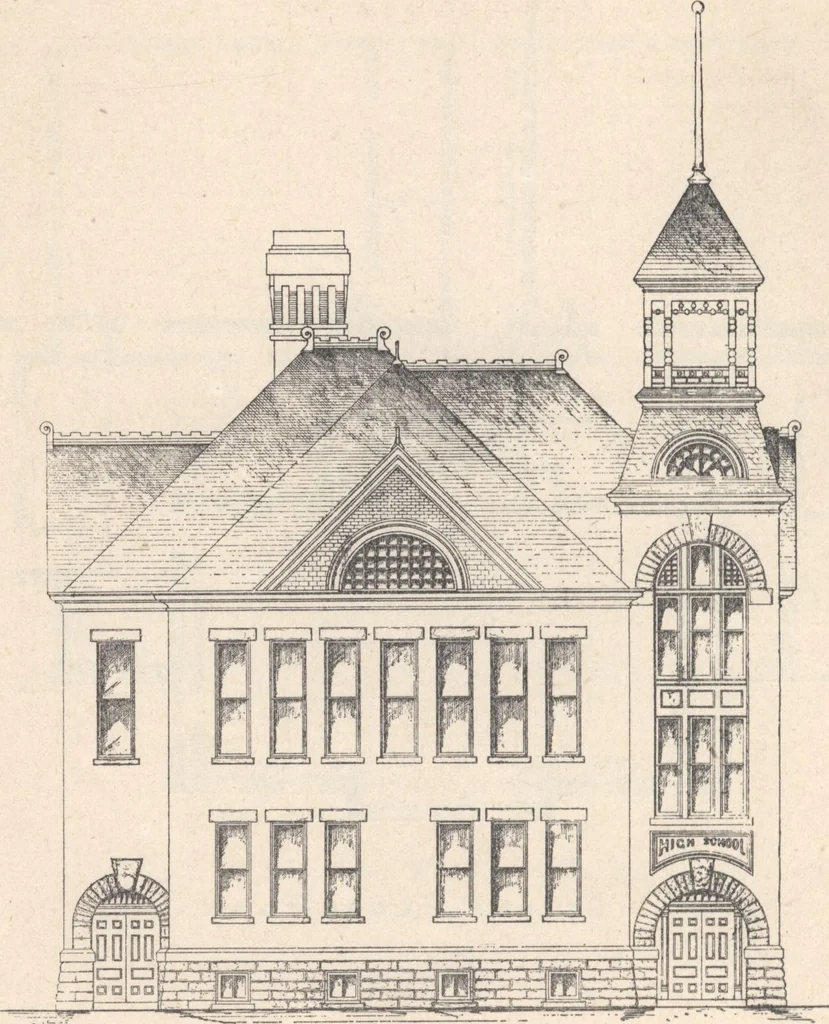 An illustration from Architecture ventilation and furnishing of school houses, 1892, leaf 65