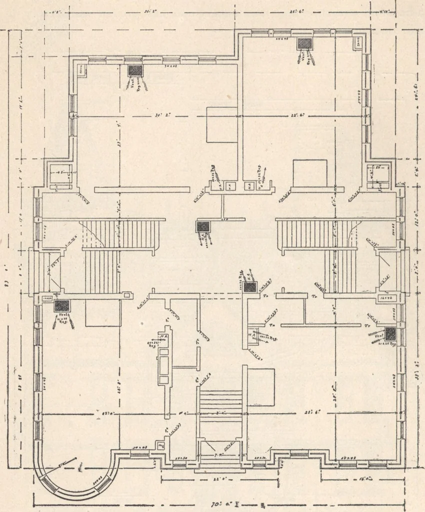 An illustration from Architecture ventilation and furnishing of school houses, 1892, leaf 75