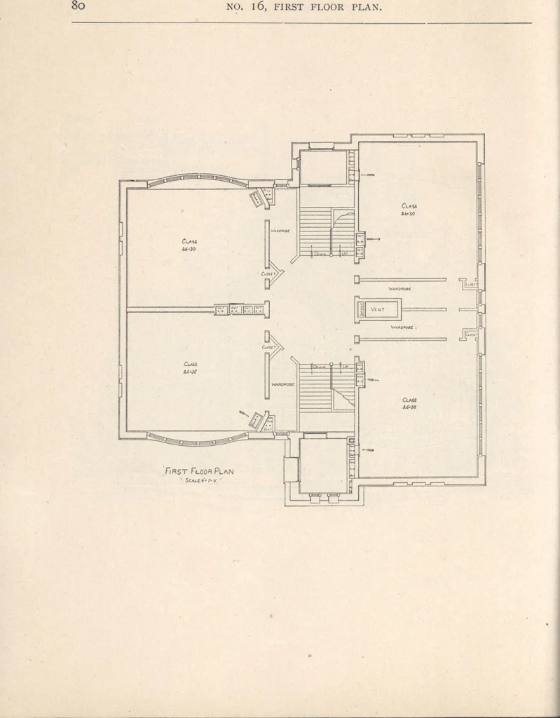 An illustration from Architecture ventilation and furnishing of school houses, 1892, leaf 81