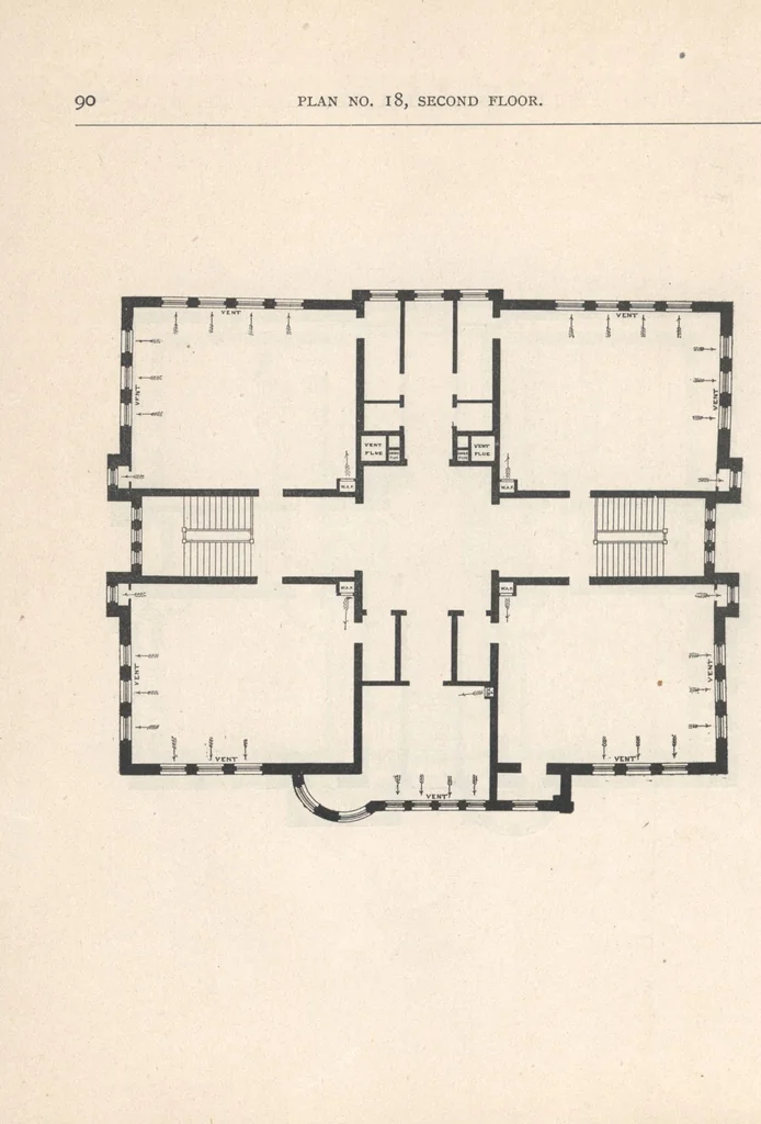 An illustration from Architecture ventilation and furnishing of school houses, 1892, leaf 91