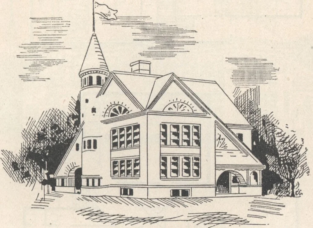 An illustration from Architecture ventilation and furnishing of school houses, 1892, leaf 92