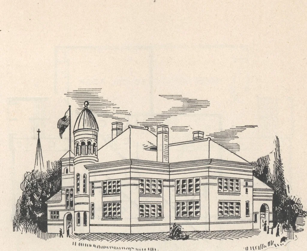 An illustration from Architecture ventilation and furnishing of school houses, 1892, leaf 94