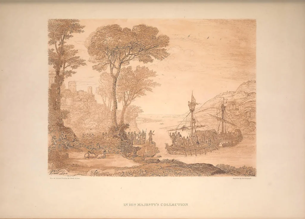 An illustration from Original designs of the most celebrated masters of the Bolognese, Roman, Florentine, and Venetian schools; comprising some of the works of Leonardo da Vinci, the Caracci, Claude Lorraine, Raphael, Michel Angelo, the Poussins, and others, in His Majesty's collection;, 1812, leaf 172